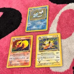 Flareon #3 • Jolteon #4 • Vaporeon #12 Pokémon Jungle Bundle – As Pictured